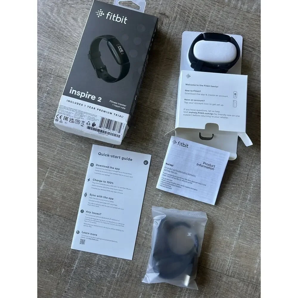 Fitbit Inspire 2 Activity Tracker Heart Rate Monitor Black New Open Box